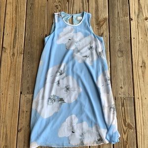 Calvin Klein Blue Floral Dress size 4